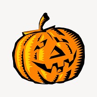 Jack O'Lantern clipart, Halloween illustration vector. Free public domain CC0 image.