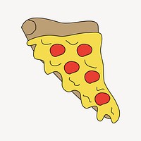 Pepperoni pizza illustration. Free public domain CC0 image.