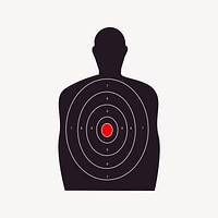 Range target clipart, shooting illustration vector. Free public domain CC0 image.