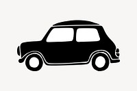 Classic car silhouette clipart, vehicle illustration vector. Free public domain CC0 image.