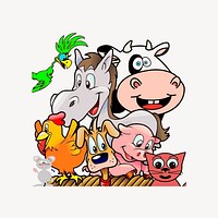 Happy livestock clipart, livestock illustration vector. Free public domain CC0 image.