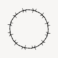Barbed frame clipart illustration vector. Free public domain CC0 image.