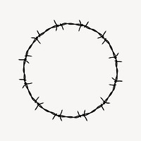 Barbed frame clipart illustration psd. Free public domain CC0 image.