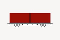Freight train clipart, logistics illustration vector. Free public domain CC0 image.