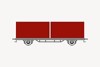 Freight train clipart, logistics illustration vector. Free public domain CC0 image.