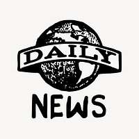 Daily news logo clipart illustration vector. Free public domain CC0 image.