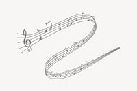 Music notes clipart, entertainment illustration vector. Free public domain CC0 image.