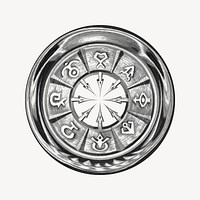 Ancient emblem clipart illustration vector. Free public domain CC0 image.