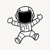 Astronaut clipart, cartoon character illustration vector. Free public domain CC0 image.