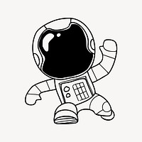 Astronaut clipart, cartoon character illustration vector. Free public domain CC0 image.