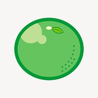 Lime clipart, food illustration vector. 