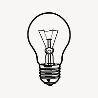 Light bulb clipart, environment illustration vector. Free public domain CC0 image.