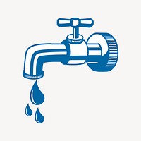 Water tap illustration. Free public domain CC0 image.