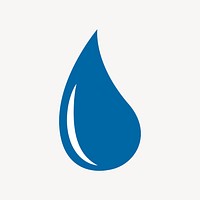 Water drop clipart, environment illustration vector. Free public domain CC0 image.