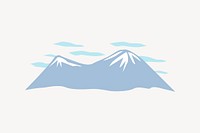 Mountain range clipart, nature illustration vector. 