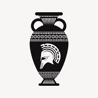 Greek vase clipart, object illustration vector. Free public domain CC0 image.