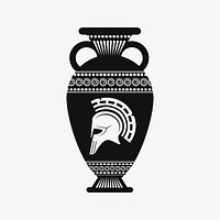 Greek vase clipart, object illustration psd. Free public domain CC0 image.
