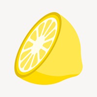 Lemon clipart, food illustration vector. Free public domain CC0 image.