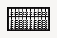 Abacus silhouette clipart, stationery illustration vector. Free public domain CC0 image.