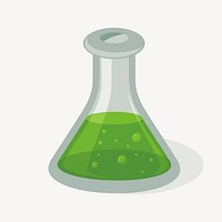 Laboratory flask  clipart, education illustration vector. Free public domain CC0 image.