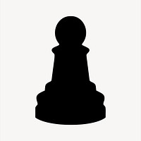 Bishop chess silhouette collage element vector. Free public domain CC0 image.