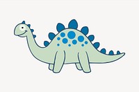 Stegosaurus dinosaur  clipart, cute illustration psd. Free public domain CC0 image.