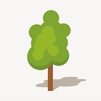 Tree collage element, cute illustration vector. Free public domain CC0 image.