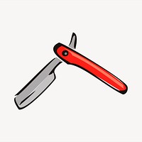 Razor collage element, cute illustration vector. Free public domain CC0 image.