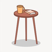 Bar table collage element, cute illustration vector. Free public domain CC0 image.