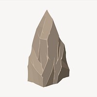 Rock collage element, stone illustration vector. Free public domain CC0 image.
