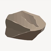 Stone collage element, rock illustration vector. Free public domain CC0 image.