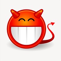 Devil emoji collage element, cute illustration vector. Free public domain CC0 image.