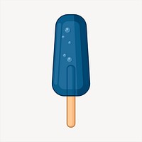 Popsicle collage element, cute illustration vector. 