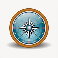 Compass collage element, cute illustration vector. Free public domain CC0 image.