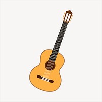 Guitar collage element, cute illustration vector. Free public domain CC0 image.