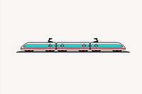 Subway train clipart, transport illustration. Free public domain CC0 image.