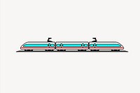 Subway train clipart, transport illustration psd. Free public domain CC0 image.