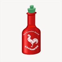 Siracha sauce collage element, cute illustration vector. Free public domain CC0 image.