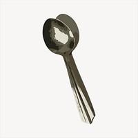 Spoon collage element, cute illustration vector. 