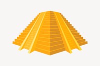 Mesoamerican pyramid collage element, cute illustration vector. Free public domain CC0 image.