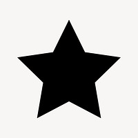Silhouette star clipart vector. Free public domain CC0 image.