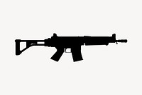 Silhouette rifle clipart, gun illustration vector. Free public domain CC0 image.