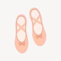 Ballet shoes collage element, cute illustration vector. Free public domain CC0 image.