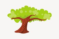 Tree collage element, cute illustration vector. Free public domain CC0 image.