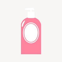 Shower bottle collage element, cute illustration vector. Free public domain CC0 image.