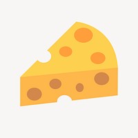 Cheese collage element, cute illustration vector. Free public domain CC0 image.