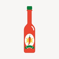 Hot Sauce collage element, cute illustration vector. Free public domain CC0 image.