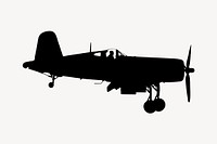 Silhouette airplane  illustration. Free public domain CC0 image.