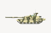 Tank collage element, cute illustration vector. Free public domain CC0 image.