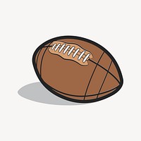 Rugby ball collage element, cute illustration vector. Free public domain CC0 image.